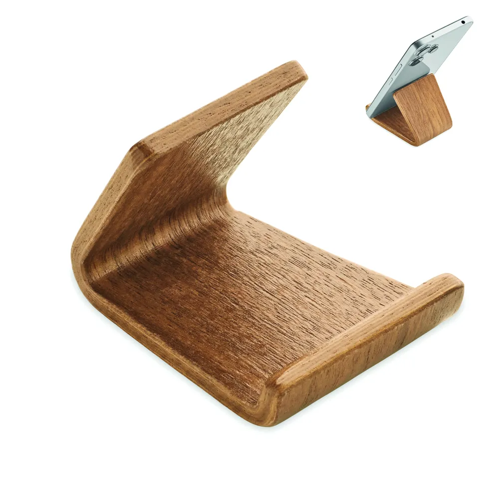 Hold · Telefoonstandaard notenhout – Hout