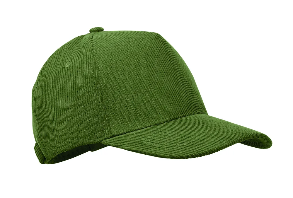 Wale · 5 panelen corduroy baseballcap – Legergroen