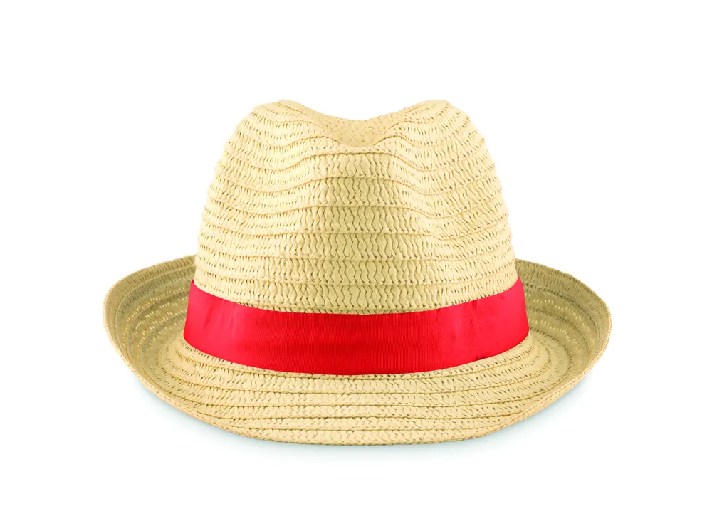 Boogie · Strohoed naturel – Rood