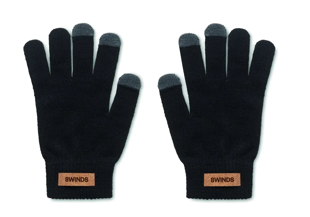 Dactile · RPET tactiele handschoenen – Zwart