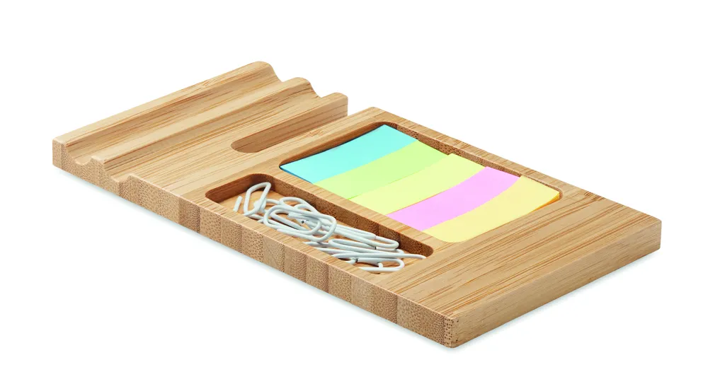 Trevis · Bamboe bureautelefoonhouder – Hout