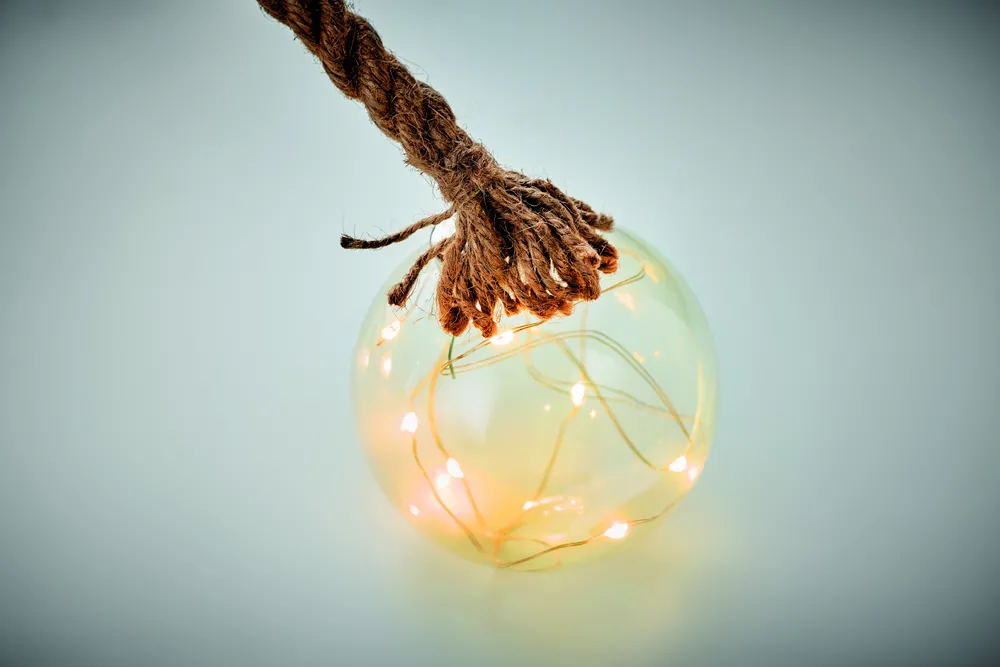 Baubli · Glazen kerstbal LED-lampje – Transparant
