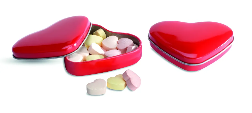 Lovemint · Snoepjes in metalen doosje – Rood
