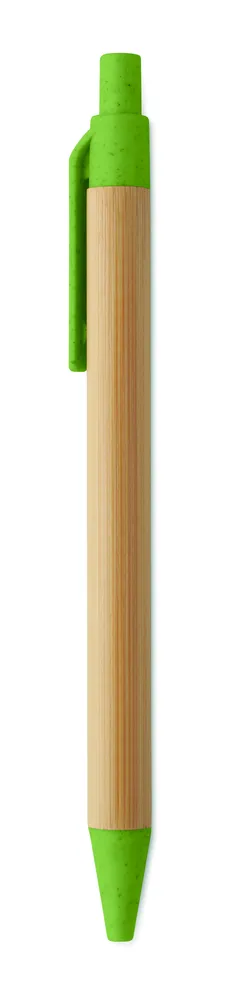 Itea Colour · Bamboe balpen met drukknop – Groen