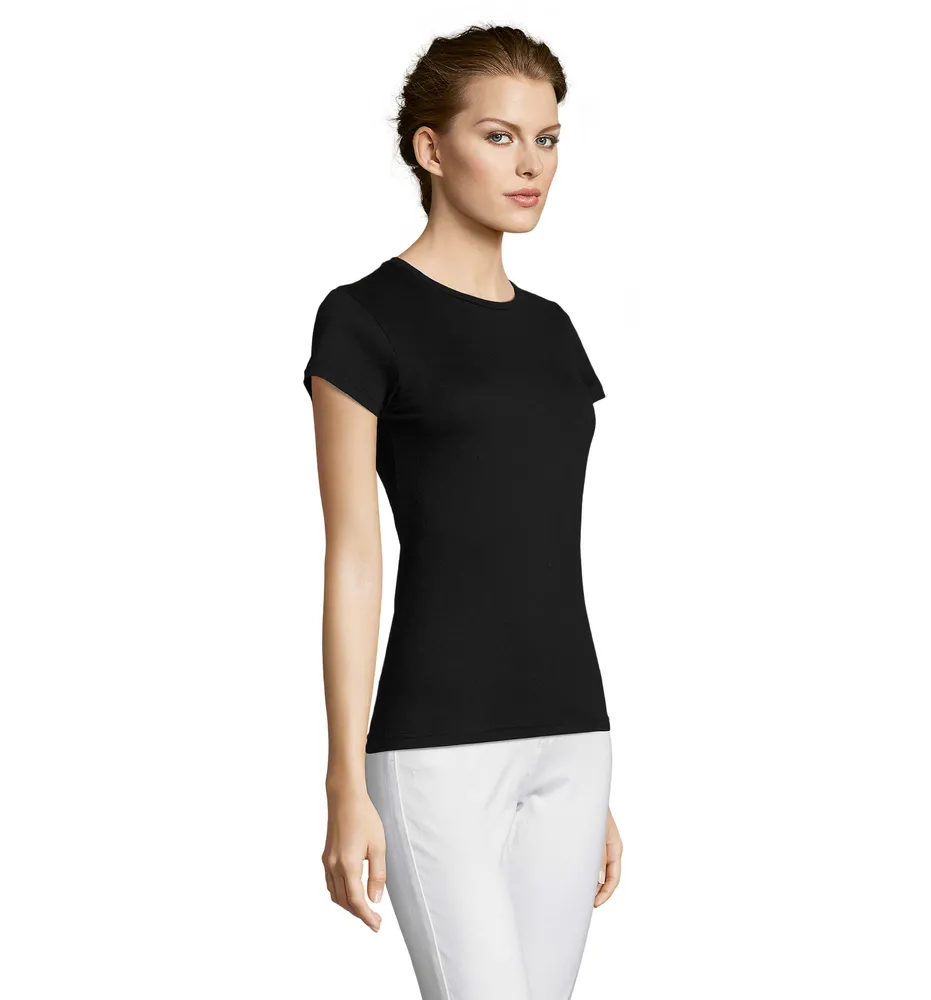 Miss dames t-shirt 150g – Diep zwart