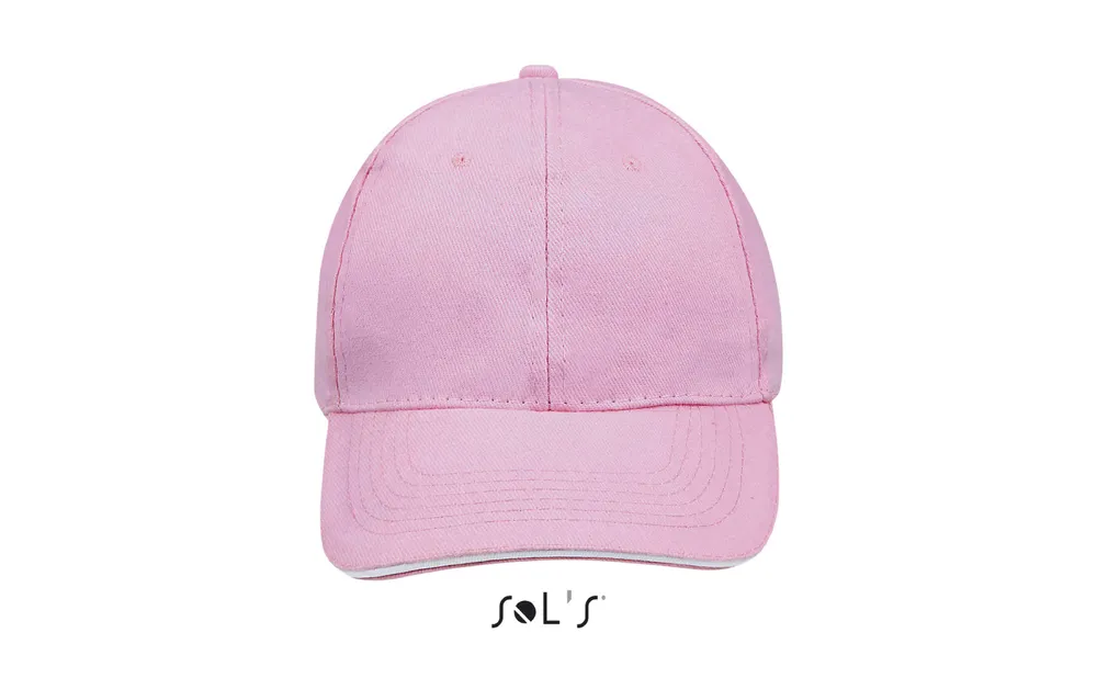 Buffalo Six Panel Cap – Pink/white
