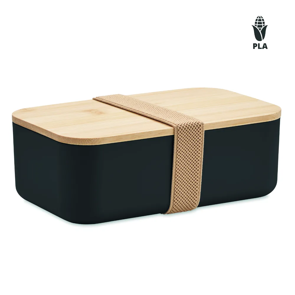 Beibabox · PLA maïs lunchdoos 1000ml – Zwart