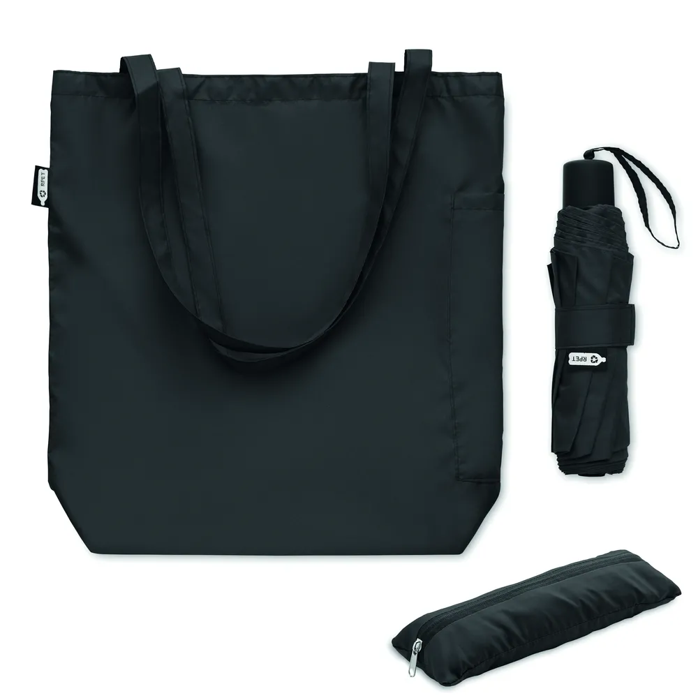 Seattle · 21 inch RPET paraplu set – Zwart