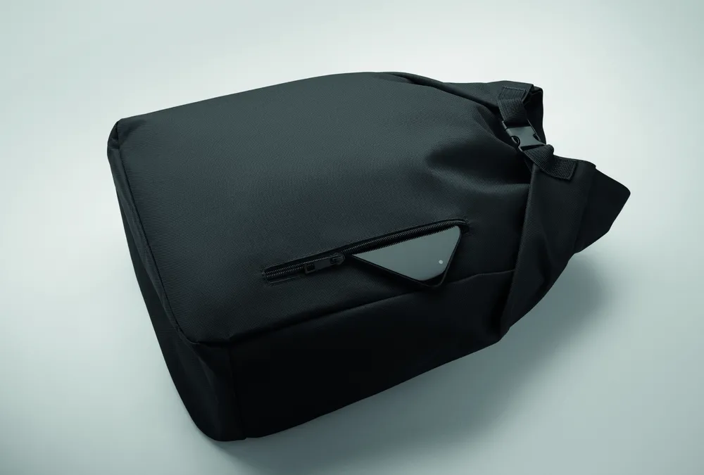 Uniton · 15" rolltop laptop rugzak – Zwart