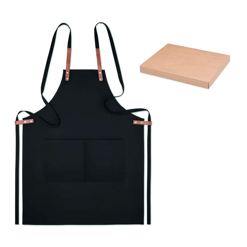 Nagpur Colour · Schort organisch katoen – Zwart