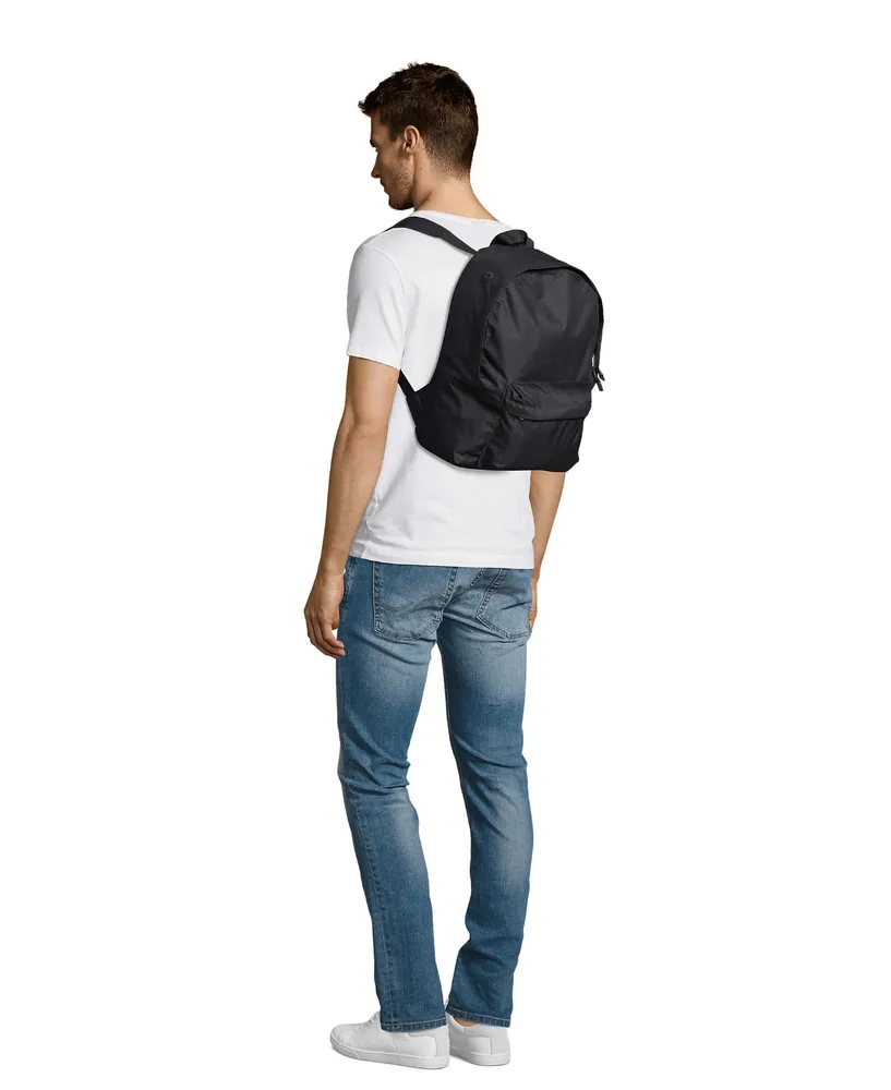 Rider Polyester Rucksack – Zwart