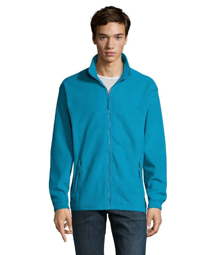 North Fleece jack met rits – Aqua