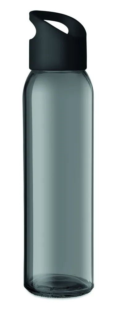Praga · Glazen drinkfles 470 ml – Zwart