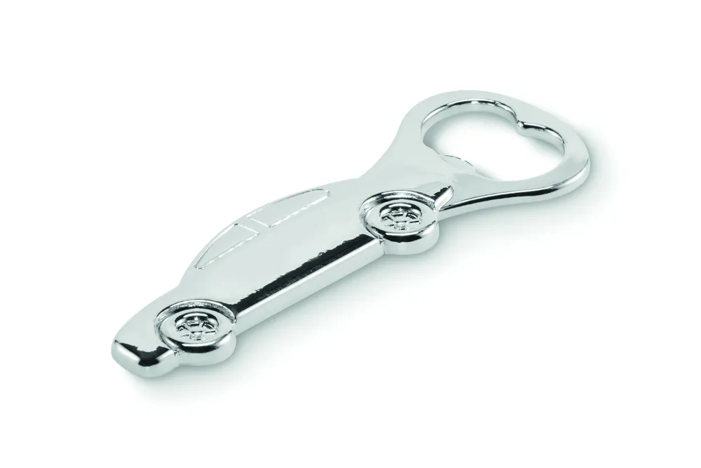 Mycar · Flesopener in autovorm – Mat zilver