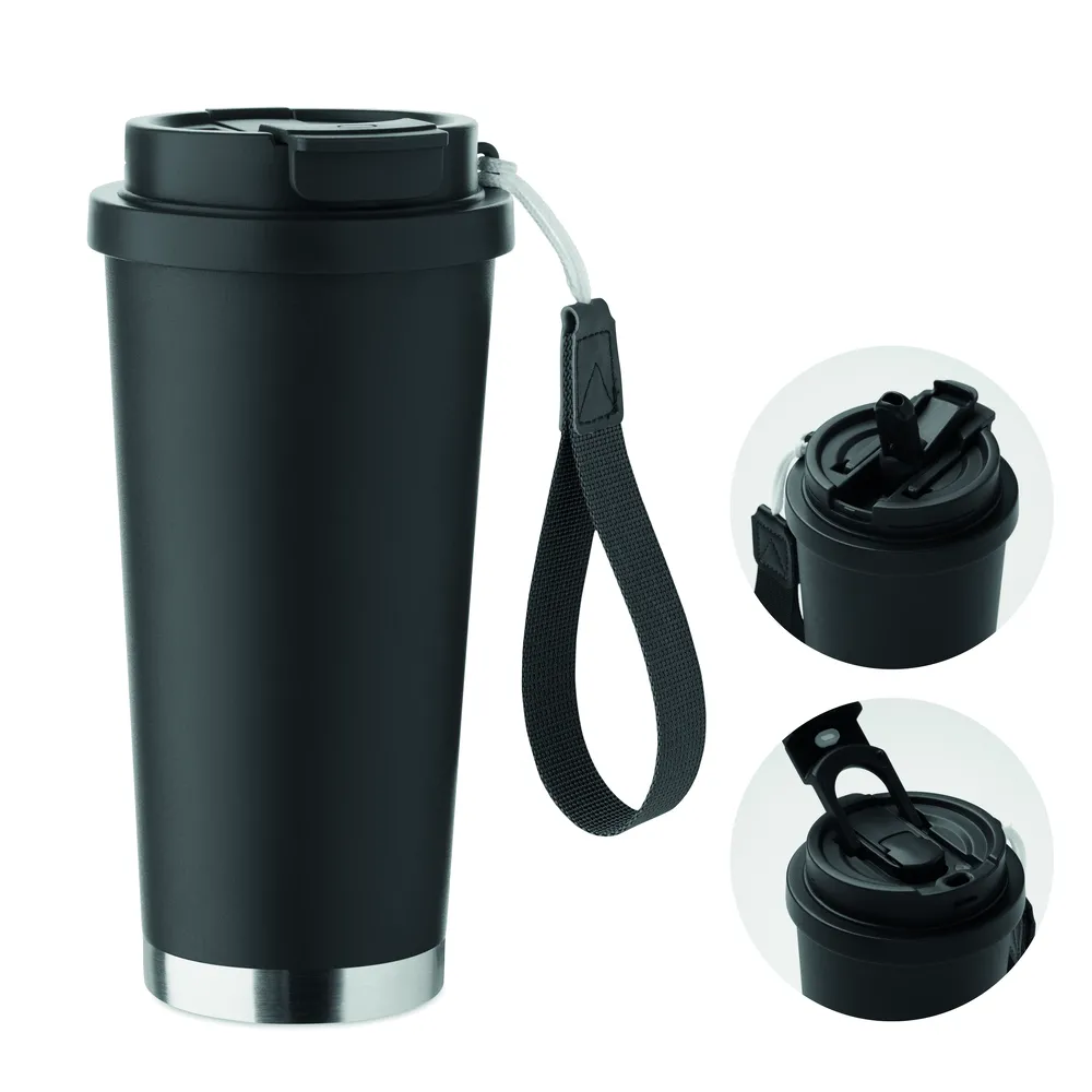 Topaz Large · Dubbelwandige beker 500ml – Zwart