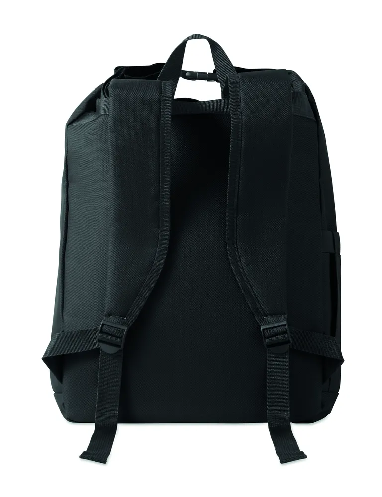Uniton · 15" rolltop laptop rugzak – Zwart