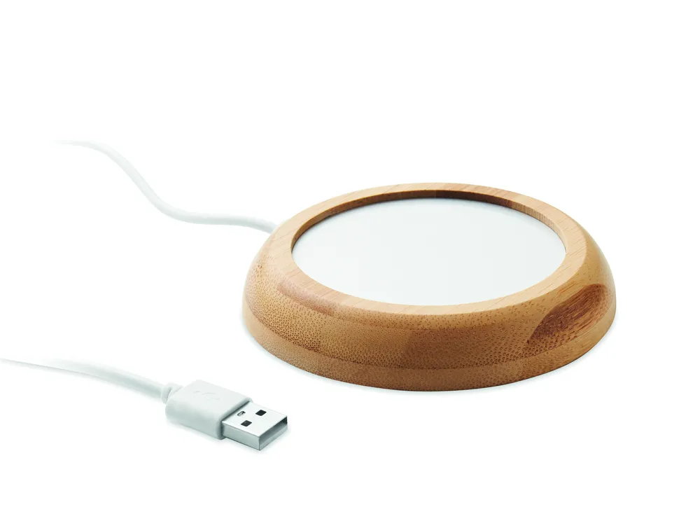 Muglet · Bamboe mokwarmer met USB – Hout