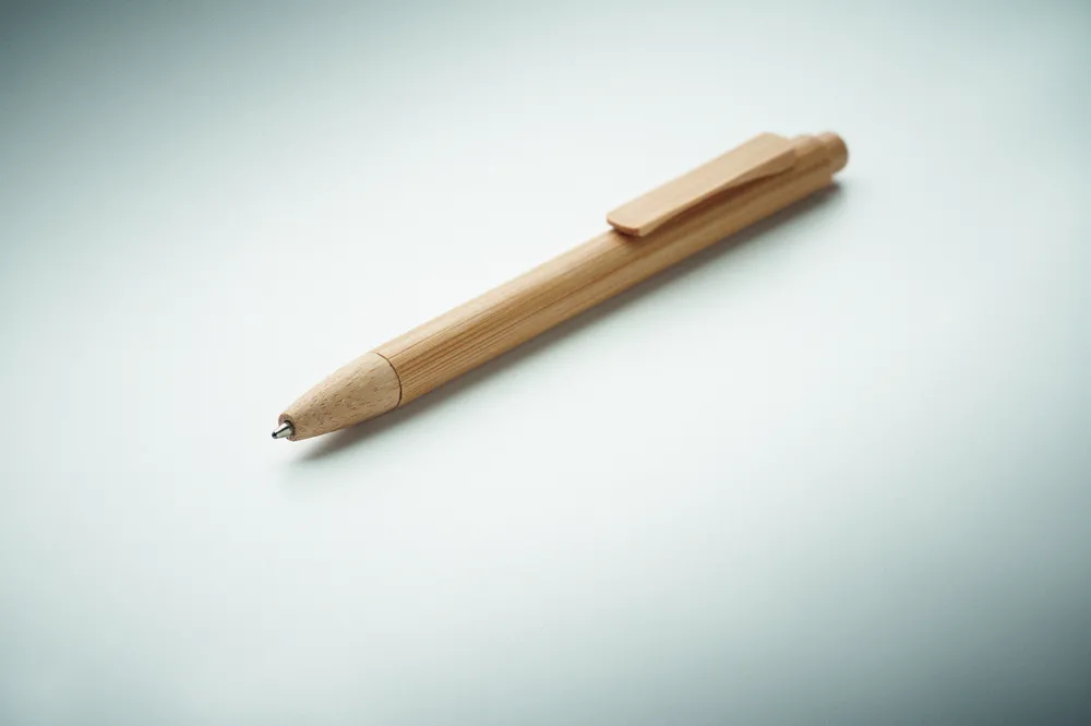 Mambo · Bamboo balpen met drukknop – Hout