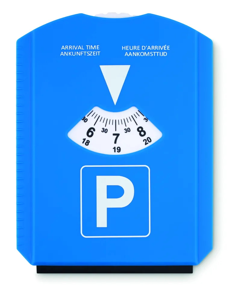 Park &  Scrap · Parkeerkaart met ijskrabber – Blauw