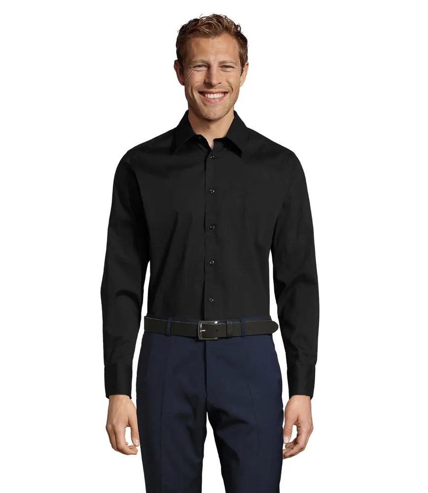 Brighton heren shirt 140g – Zwart