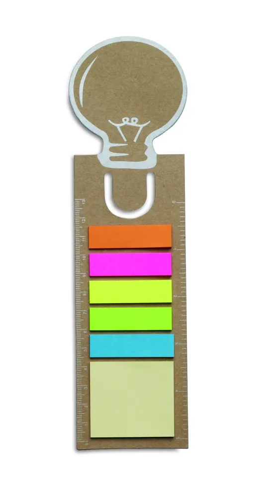 Idea · Boekenlegger met memoblaadjes – Beige