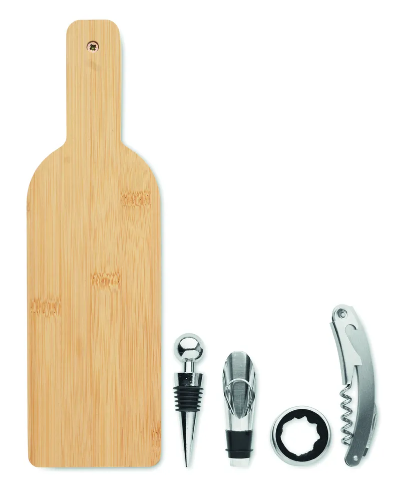 Vinovault Set · Wijnset in flesvorm – Hout