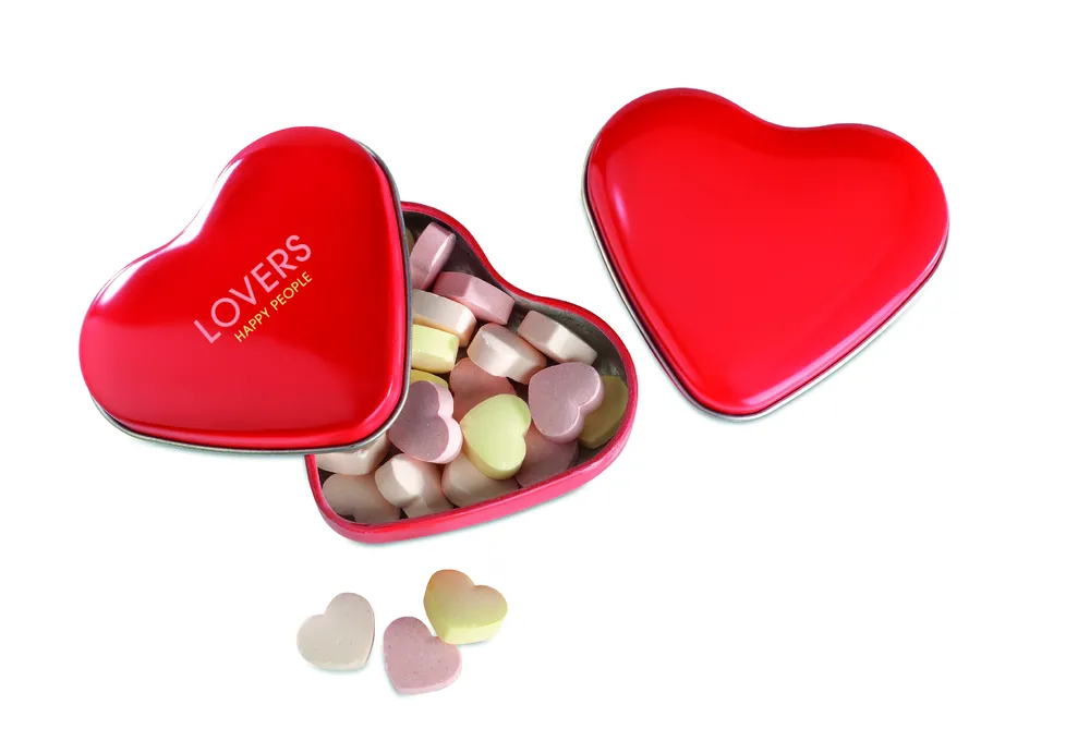Lovemint · Snoepjes in metalen doosje – Rood