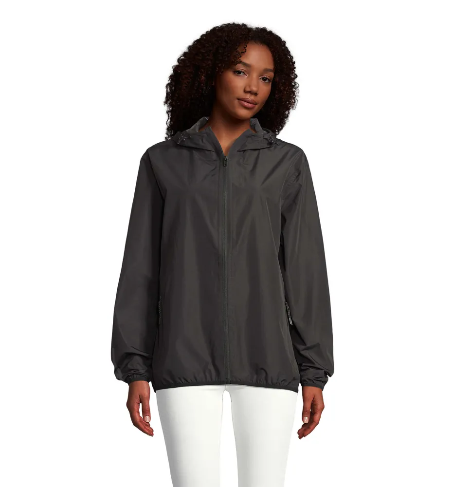 Andrea Unisex Windbreaker – Diep zwart