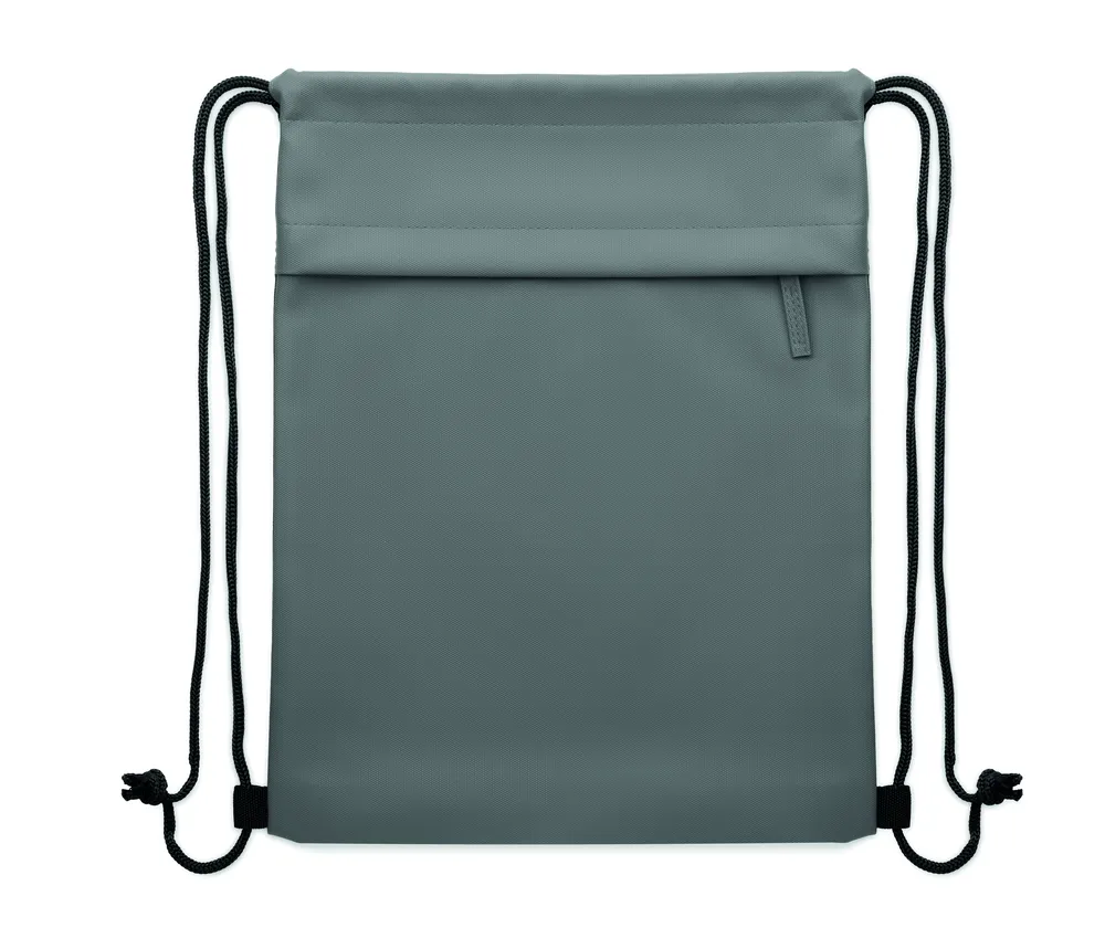 Bangkok Bag · Trekkoordtas van 600D RPET – Steengrijs