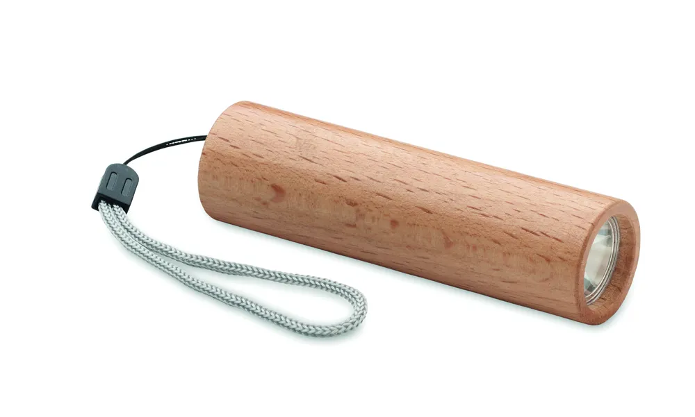 Lite · Oplaadbare zaklamp beukenhout – Hout