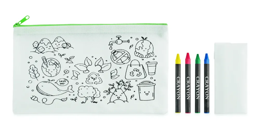 Cray · Etui met 4 krijtjes – Limoen