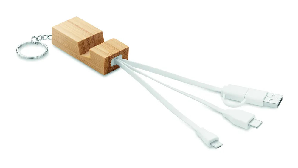Clauerc · Bamboe sleutelhanger en houder – Hout