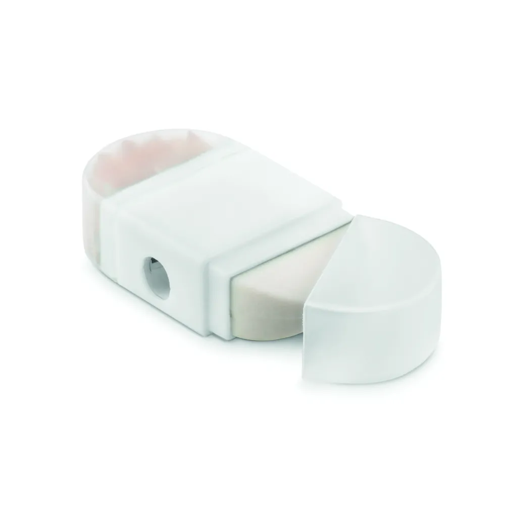 Goma2 · Puntenslijper en gum – Wit