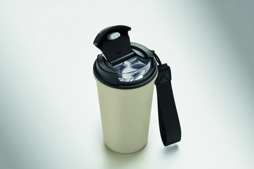 Nakano · Gerecycled stalen beker 400ml – Beige