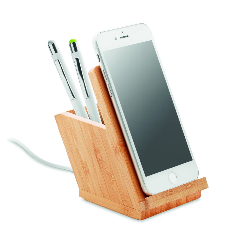 Baicoi · Draadloze oplader pennenhouder – Hout