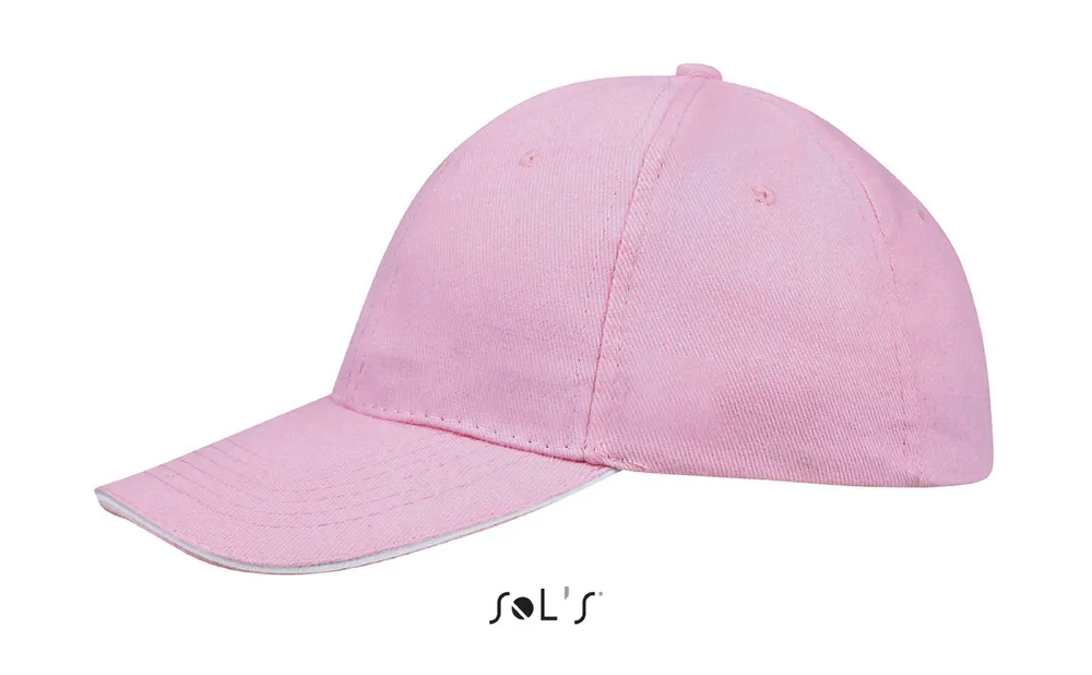Buffalo Six Panel Cap – Pink/white