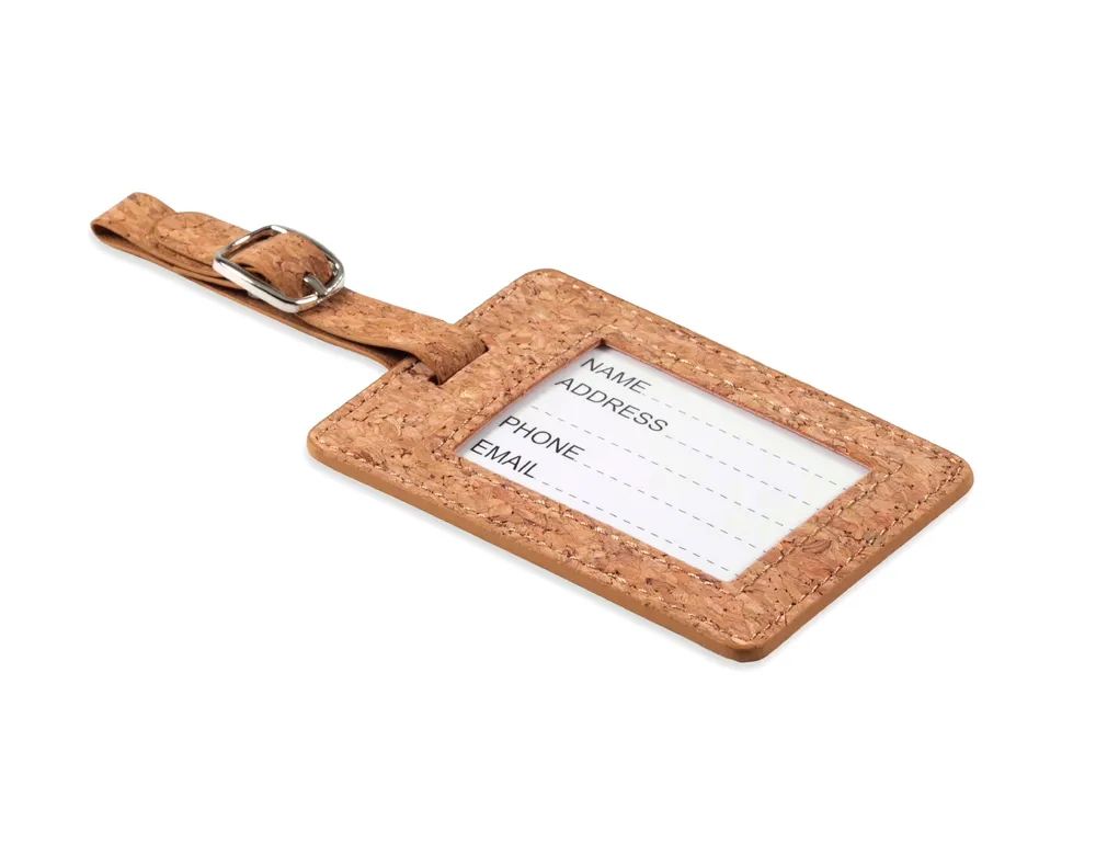 Coco · Bagagelabel van kurk – Beige