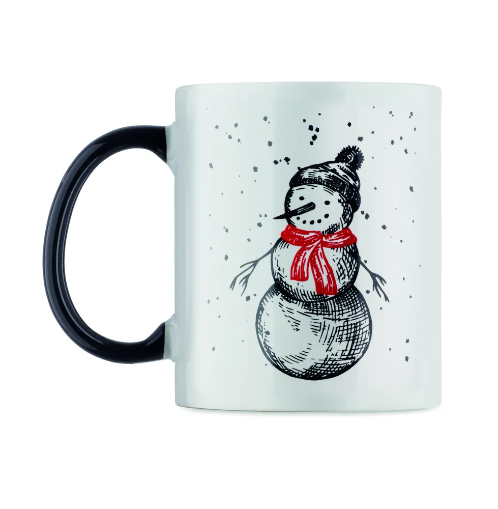 Festimug · Keramische kerst mok 300ml – Zwart/rood