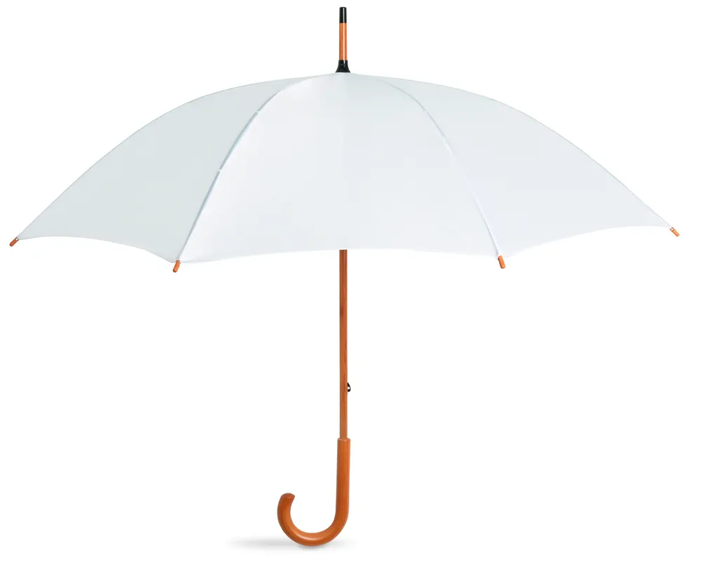 Cala · Paraplu met houten handvat – Wit