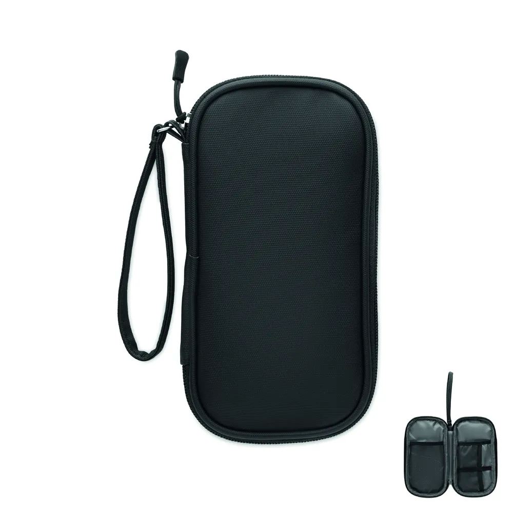 Allthere · 600D RPET tech organizer etui – Zwart