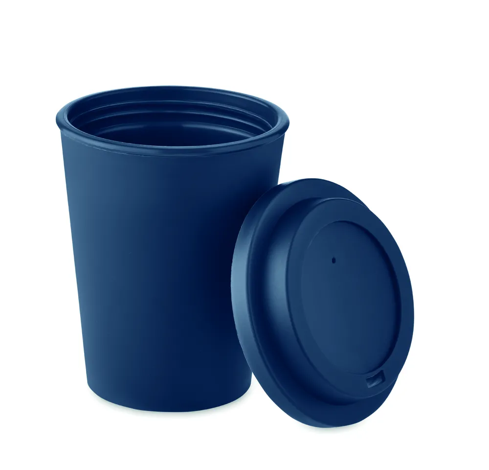 Nola · Dubbelwandige beker Pp 300 ml – Marineblauw