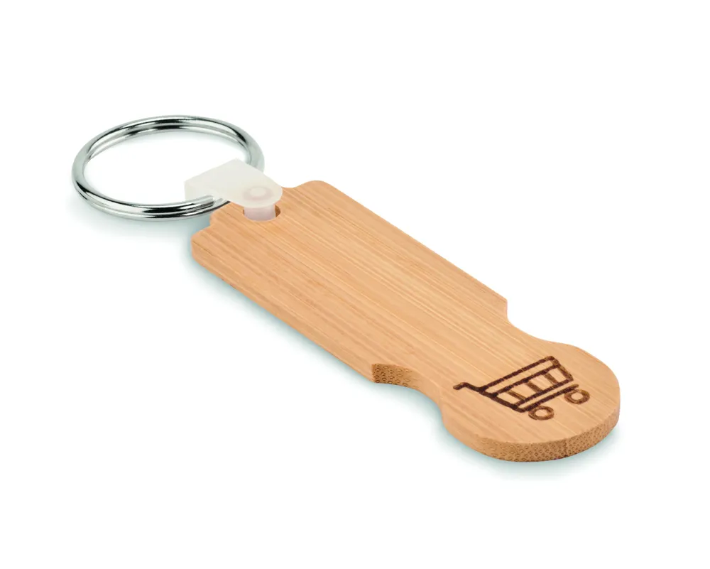 Compras · Bamboe winkelwagenmuntje – Hout