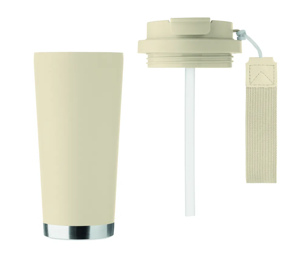 Topaz Large · Dubbelwandige beker 500ml – Beige