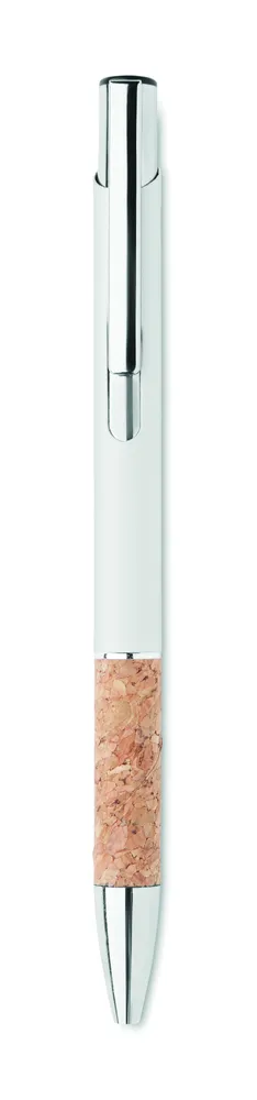 Veria · Pen van aluminium en kurk – Wit