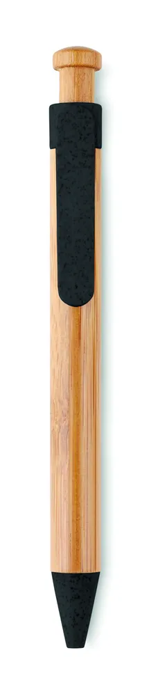 Toyama · Balpen van bamboe/tarwe – Zwart