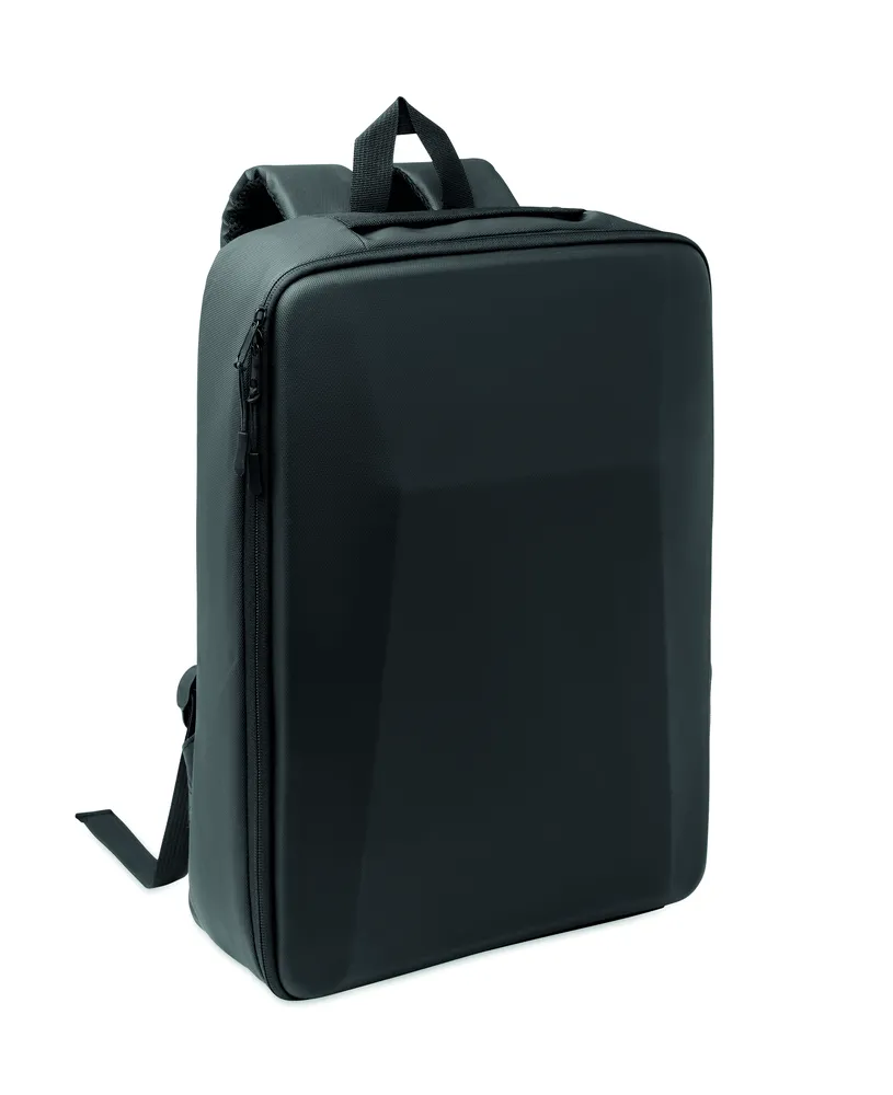 Novix · 15" harde shell RPET rugzak – Zwart