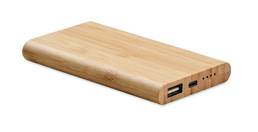 Arenapower C · Bamboe powerbank 4000 mAh – Hout