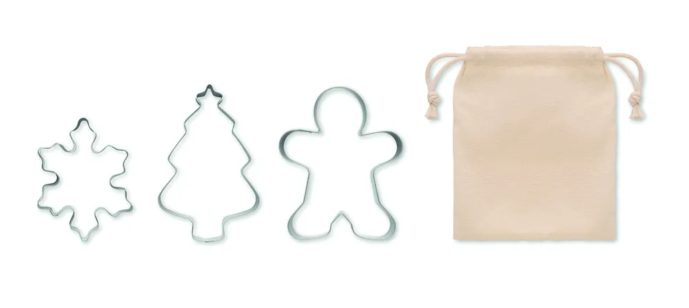 Cookies · Set kerstkoekjes-uitstekers – Beige