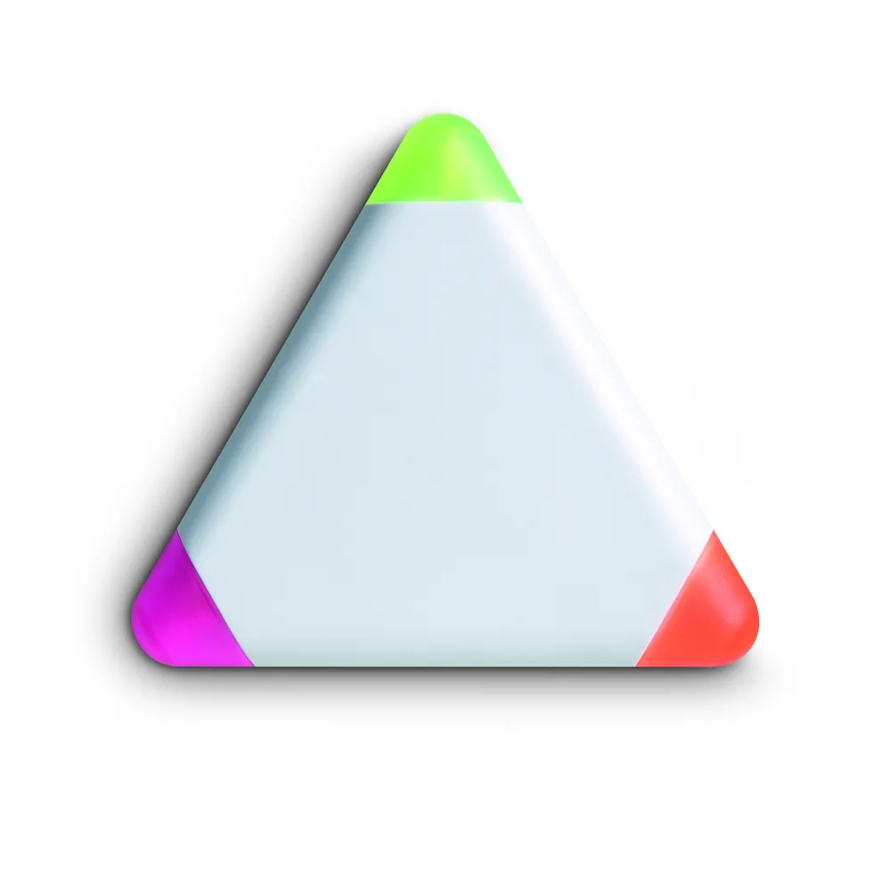Triangulo · 3 Kleuren markeerstift – Wit
