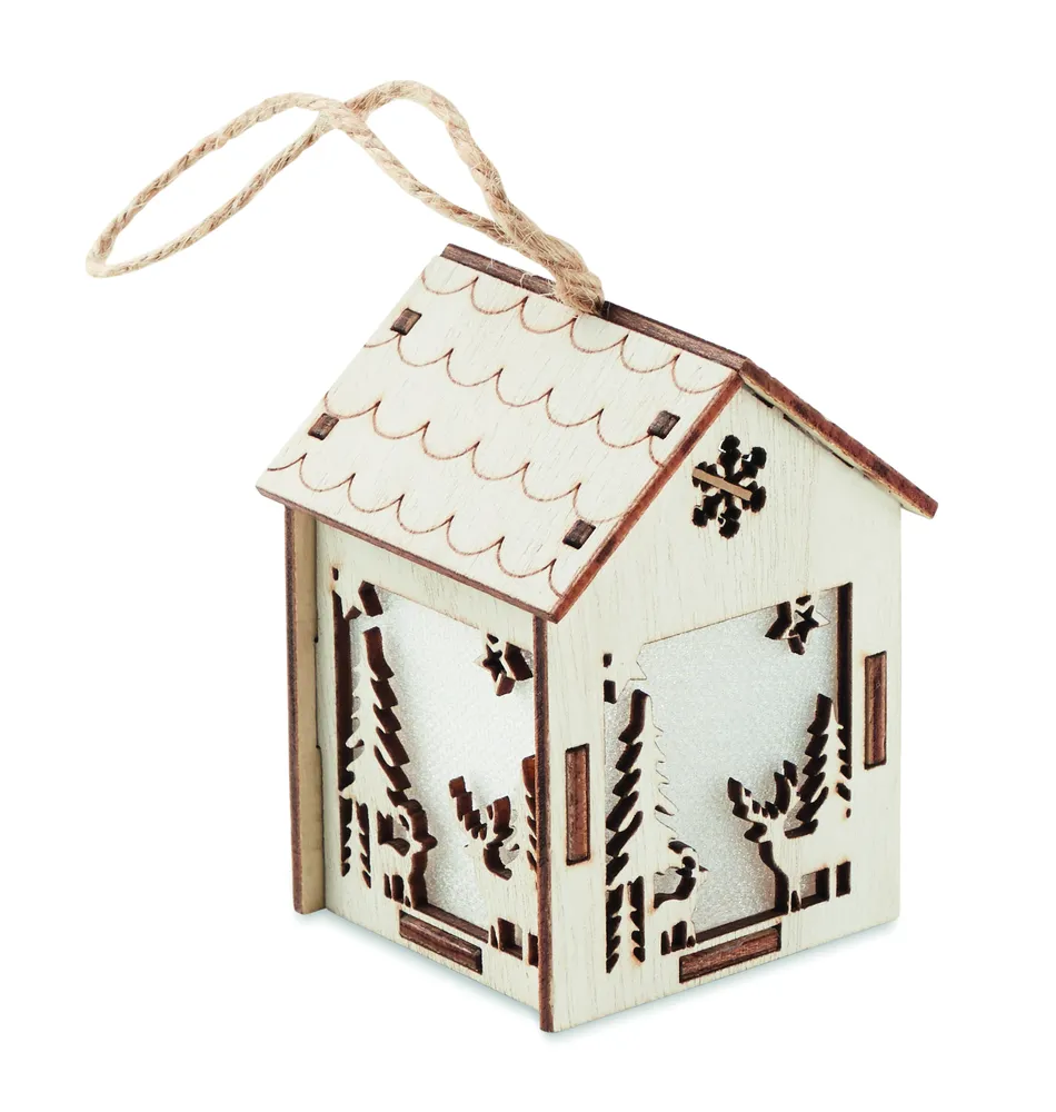 Ponia · Huisje met licht – Hout